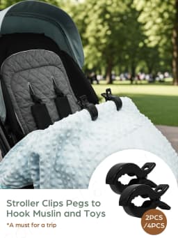 Multicolor Universal Baby Stroller Clips, Anti-Drop Crocodile Clamps for Blankets and Accessories