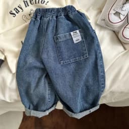 New Spring Summer Children's Clothes Girls Jeans Cotton Loose Baby Boys Harem Pants 1-7Year Toddler Kids Casual Denim Trousers
