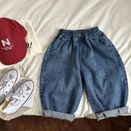 New Spring Summer Children's Clothes Girls Jeans Cotton Loose Baby Boys Harem Pants 1-7Year Toddler Kids Casual Denim Trousers