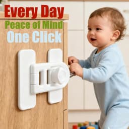 Refrigerator Door Lock for Kids Child Safety Freezer Oven Cabinet Baby Proofing Lock Adhesive Keyless Fridge Lock