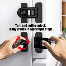 Refrigerator Door Lock for Kids Child Safety Freezer Oven Cabinet Baby Proofing Lock Adhesive Keyless Fridge Lock