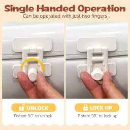 Refrigerator Door Lock for Kids Child Safety Freezer Oven Cabinet Baby Proofing Lock Adhesive Keyless Fridge Lock