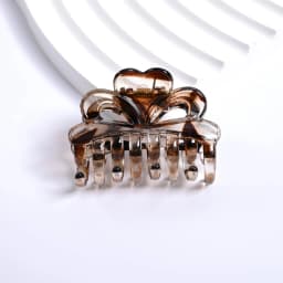 6 Pieces of Multi-Color Elegant Heart-Shaped Medium-Sized Hair Claws, Suitable for Daily Decoration for Girls