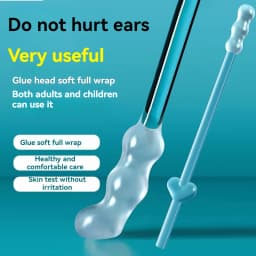24Pcs/Box Silicone Ear Wax Remover Disposable Adhesive Ear Picks Sticky Earpicks S/L Reusable Ear Cleaner for Kids & Adults