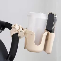 2-in-1 Universal Stroller Water Cup Holder With Phone Holder, Universal Bottle Holder For Wheelchair Stroller Accessories