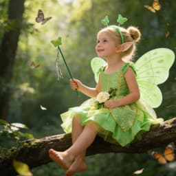 Summer Girls Tinkerbell Fairy Dresses Up for Girls Costume Kids Cosplay Flower Fairy Princess Clothes Christmas Party Outfit