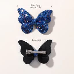 4Pcs Girls Cute Sequins Double Butterfly Hair Clip Bow Hairpins DIY Headwear Bow Decor Hairgrip Children Hair Accessories