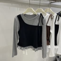 Girls' Spliced Color Blocking Long Sleeved 2025 Autumn Outfit New Fake Two-piece Layered Korean Style Little Girl Base T-shirt