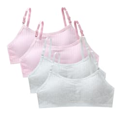 4pcs/Lot Teenage Girls Training Bras Seamless Middle High School Students Vest Bra Kids Children Back Buckle Bra Teens Underwear