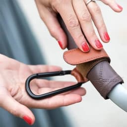 PU Leather Pram Hook Adjustable Baby Stroller Hook Cart Organizer Diaper Bag Hanger Children Boy Girl Travel Baby Accessories
