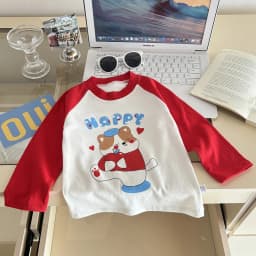 Children's Long Sleeve T-shirt Autumn Tops For Kids Cartoon Cute Children Tees Cotton Toddler Bottom Baby Outfits Clothing