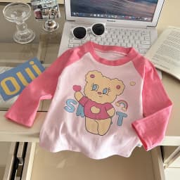 Children's Long Sleeve T-shirt Autumn Tops For Kids Cartoon Cute Children Tees Cotton Toddler Bottom Baby Outfits Clothing