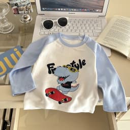 Children's Long Sleeve T-shirt Autumn Tops For Kids Cartoon Cute Children Tees Cotton Toddler Bottom Baby Outfits Clothing