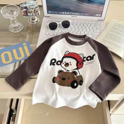 Children's Long Sleeve T-shirt Autumn Tops For Kids Cartoon Cute Children Tees Cotton Toddler Bottom Baby Outfits Clothing