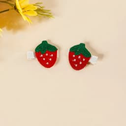 10Pcs Strawberry Cherry Sunflower Cloth Clip Baby Cute Combination Hairpin Children's Hair Accessories For Taking Photos Outside