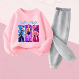 Girls Spring Autumn Cartoon Printed 2pcs Sets Children's Fashion Sweatshirts and Sweatpants Sets Baby Kids Casual Pullover Sets