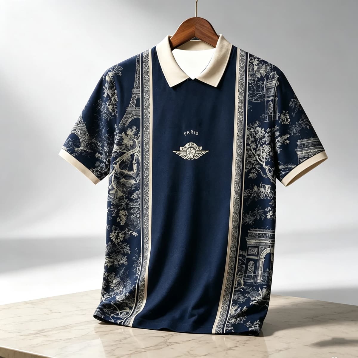 Business High-End Polo Shirt Midnight Paris Jersey Oversized Casual Comfortable Fashionable Sports Top Family Matching Clothing