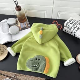 2026 Kids Winter Coat Thickened Fleece Jacket Cartoon Animal Hooded Outerwear for Boys Girls Warm Winter Children Clothing