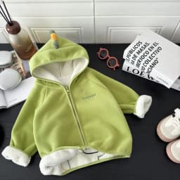 2026 Kids Winter Coat Thickened Fleece Jacket Cartoon Animal Hooded Outerwear for Boys Girls Warm Winter Children Clothing