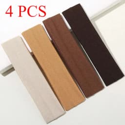4PCS Solid Color Elastic Sports Headband with Wide Rim Yoga Sweat Wicking Headband Fashion Headband Hair Accessory 20cm Length