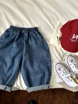 2025 Spring Summer Children's Clothes Girls Jeans Cotton Loose Baby Boys Harem Pants 1-7Year Toddler Kids Casual Denim Trousers