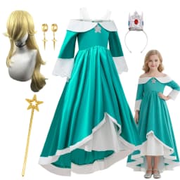 2026 New Movie Kids Rosalina Princess Dress Girls Cosplay Halloween Disguise Costume Birthday Vestido Kids Carnival