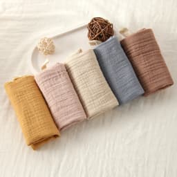 5Pcs Baby Cotton Washcloth Newborn Burp Cloth Square Towels 6-Layer Pure Cotton Soft Absorbent Gauze Cotton Baby Towels
