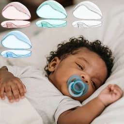 Multifunctional Pacifier and Teething Stick Storage Box with Lanyard, Anti-Loss and Anti-Dirt Pacifier Case, Essential Accessory for Baby Outings, Pacifier Storage Box with Lanyard, Can Be Hung on Bag/Stroller, Portable and Hygienic Pacifier Protection Box