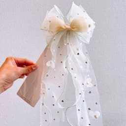 Mesh Bow Hair Accessory Children's Sweet Princess Hair Clip Girl's Ponytail Top Clip