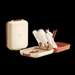 Avent W67 Bottle Brush Cleaning Set of 10 Magnetic Suction Silicone Brush Head for Washing Draining Without Damaging The Bottle
