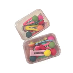 New Cute Sweet Colorful Candy Bean Hair Clips for Girls - Vibrant BB Barrettes, Kids' Bangs Side Clips in a Box, Adorable Gift