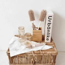 Korean Ins Newborn Bottle Nipple Brush Baby Special Long-handled Cleaning Brush Silicone Cleaning Brush Set
