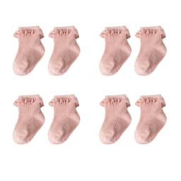 1/3/4/5pairs Cotton Pure Color Toddler Girl Lace Socks Infant Baby Girls Non-slip Socks Young Children Girl Cute Half Knee-socks