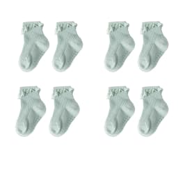 1/3/4/5pairs Cotton Pure Color Toddler Girl Lace Socks Infant Baby Girls Non-slip Socks Young Children Girl Cute Half Knee-socks