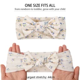 3Pcs/lot Ins Ribbed Baby Girls Headbands Floral Red Heart Dasiy Print Bows Elastic Hair Bands Toddler Vintage Hair Accessories