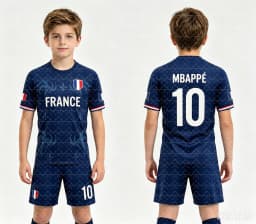 2026 Hotsale NO.10 Mbappé Football Jersey Tee & Shorts Set, Single Top Available, France Flag Fans 2‑Piece Summer Set for Kids