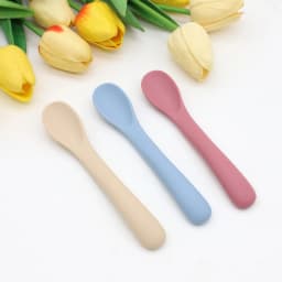 3pcs Baby Silicone Soft Spoon Gadgets Feeding Bebe Baby Items Baby Food Tiny Spoon