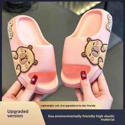 Children Slippers Cute Cartoon Girl Home Slippers 2-16 Years Old Capibala Boys Non Slip Soft Soled Bathroom Slippers