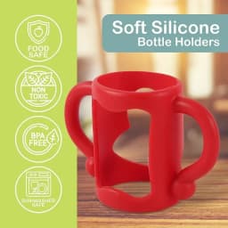 Easy Grip Handle, Can Accommodate Most Bottles - BPA-free Soft Silicone ,Silicone Bottle Handle For Narrow Baby Bottles