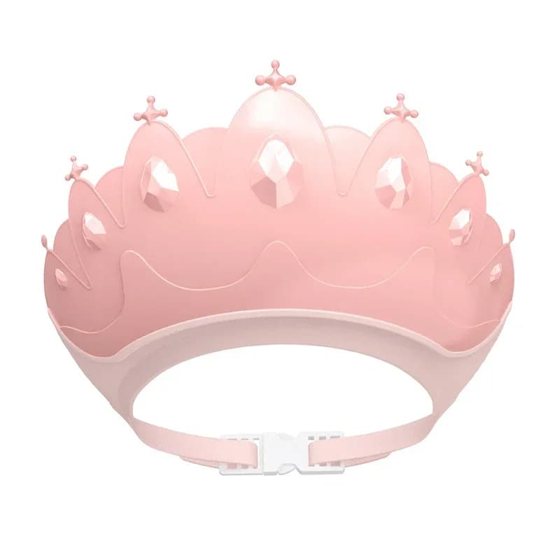 Baby Adjustable Size Shampoo Cap Crown Baby Shower Cap Children Cartoon Bath Visor Infant Hair Shield Ear Protection Waterproof