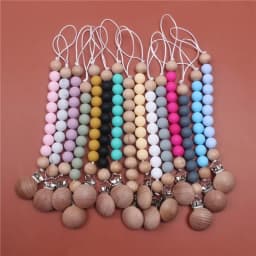 INS Pacifier Chain Food Grade Silicone Pacifier Pendant Gum Anti Drop Chain Baby Grinding Toy Bebe Pacifier Clips Baby Toys