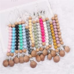 INS Pacifier Chain Food Grade Silicone Pacifier Pendant Gum Anti Drop Chain Baby Grinding Toy Bebe Pacifier Clips Baby Toys