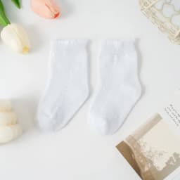 New Baby Boys Girls Socks Solid Breathable Children Short Socks Hollow Out Toddlers Kids Cotton Princess Cute Socks For 0-8Years
