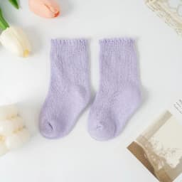 New Baby Boys Girls Socks Solid Breathable Children Short Socks Hollow Out Toddlers Kids Cotton Princess Cute Socks For 0-8Years