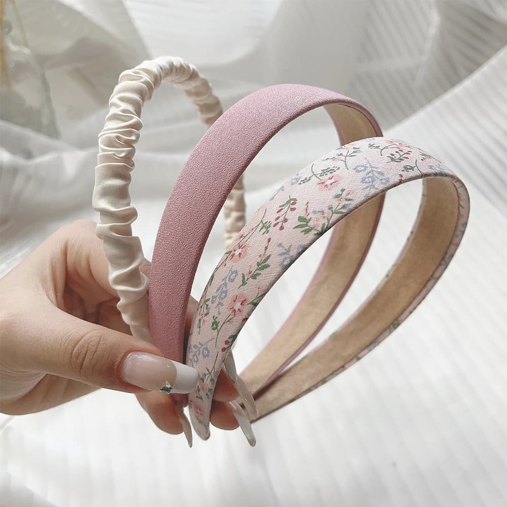 3Pcs/Set Women Girls Cloth Hair Bands Flower Pearl Headband Hairband Hair Hoop Female Fashion Hair Accessories Headwear Gifts
