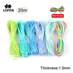20m/Lot DIY Nylon Cords 1.5mm Pacifier Clip Chain For Teething Necklace Make Rope Silicone Beads Handmade Satin Jewelry Thread