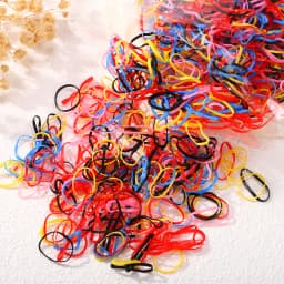 500/1000Pcs/bag Girls Colourful Disposable Rubber Band Hair Ties Headband Children Ponytail Holder Bands Kids Hair Accessories