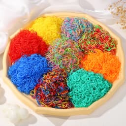 500/1000Pcs/bag Girls Colourful Disposable Rubber Band Hair Ties Headband Children Ponytail Holder Bands Kids Hair Accessories