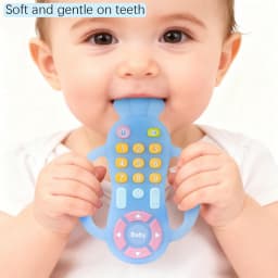 Simulated Remote Control Teether Baby Pacifier Anti-Thumb-Sucking Soothing Toy for Chewing and Stress Relief