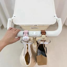 Cute Bear Baby Stroller Hooks PU Leather Hanging Hook Stroller Accessories Chrildren Bicycle Stroller Organizer Baby Pram Hooks